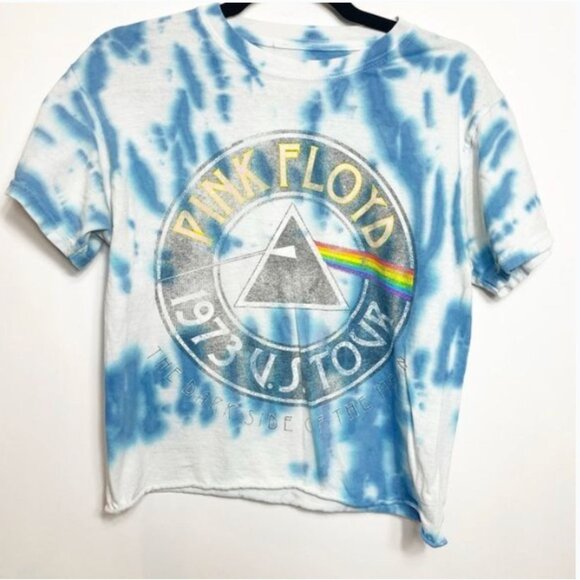 Pink Floyd 1973 U.S. Tour Tie Dye Cropped Graphic Tee Size Small - Picture 7 of 8